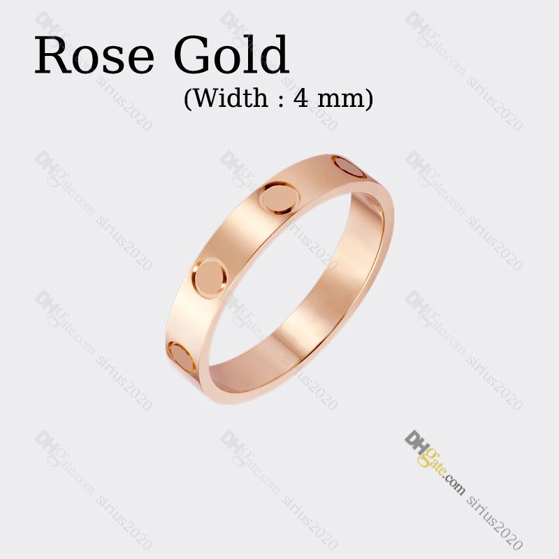 Rose Gold (4mm)-LOVE Ring