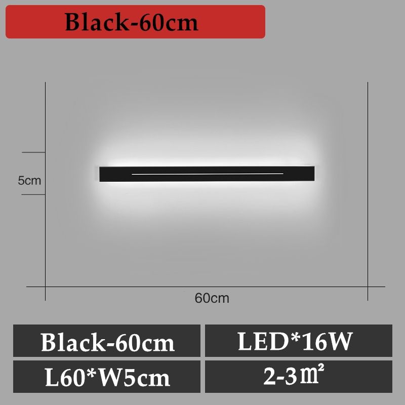 Черный 60 см 16W Белый свет