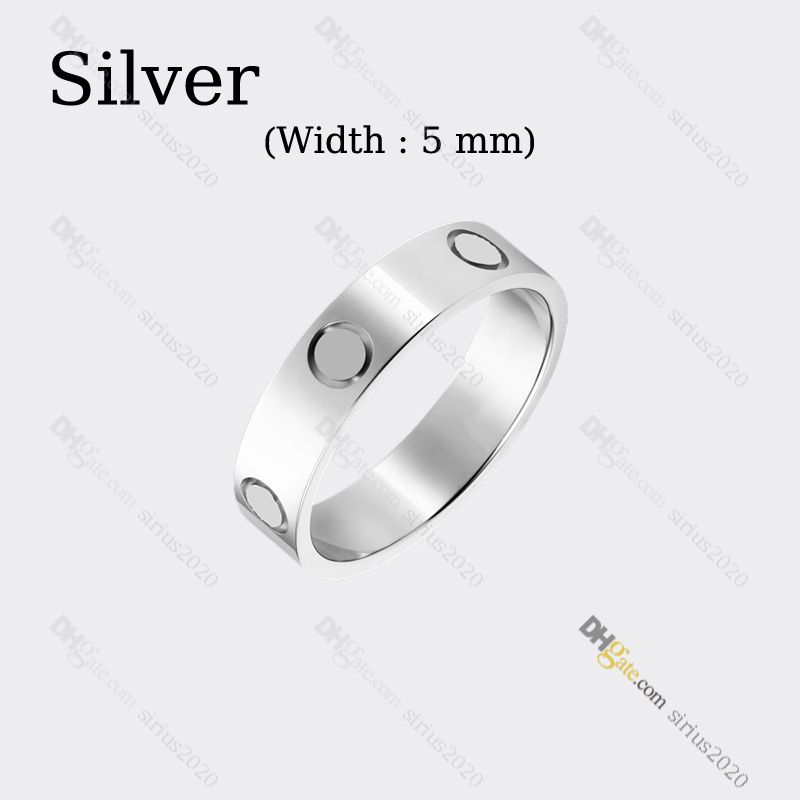 Silver (5mm)-LOVE Ring