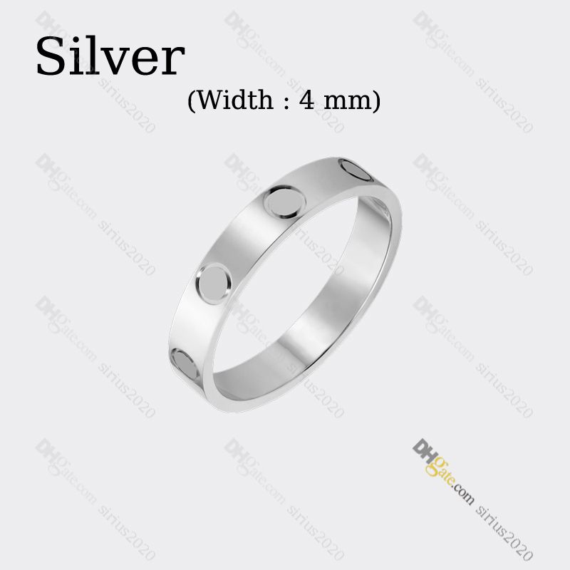 Silver (4mm)-LOVE Ring