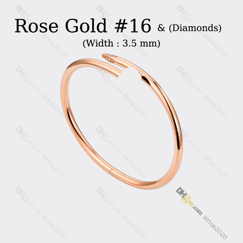 Rosengold # 16 (Nagelarmband Diamanten)