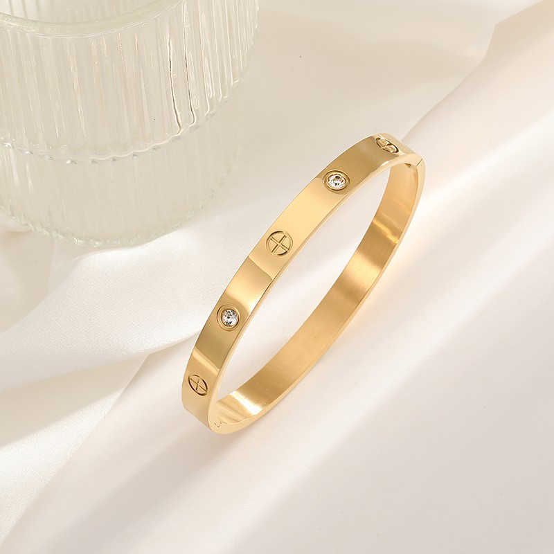 Cross Band Diamond Gold Bracelet