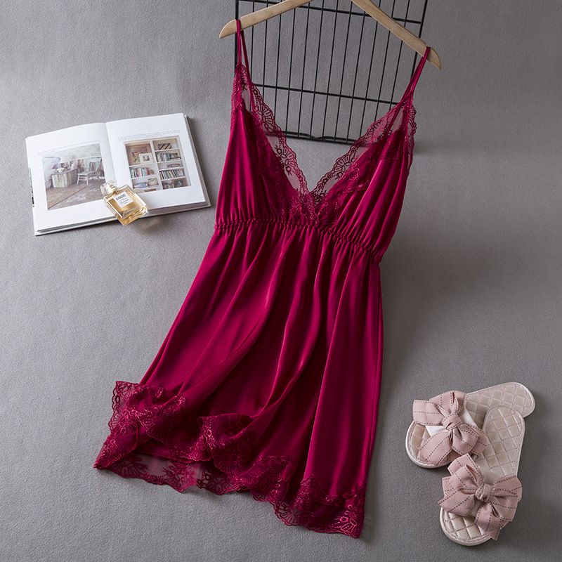 chemise de nuit bordeaux