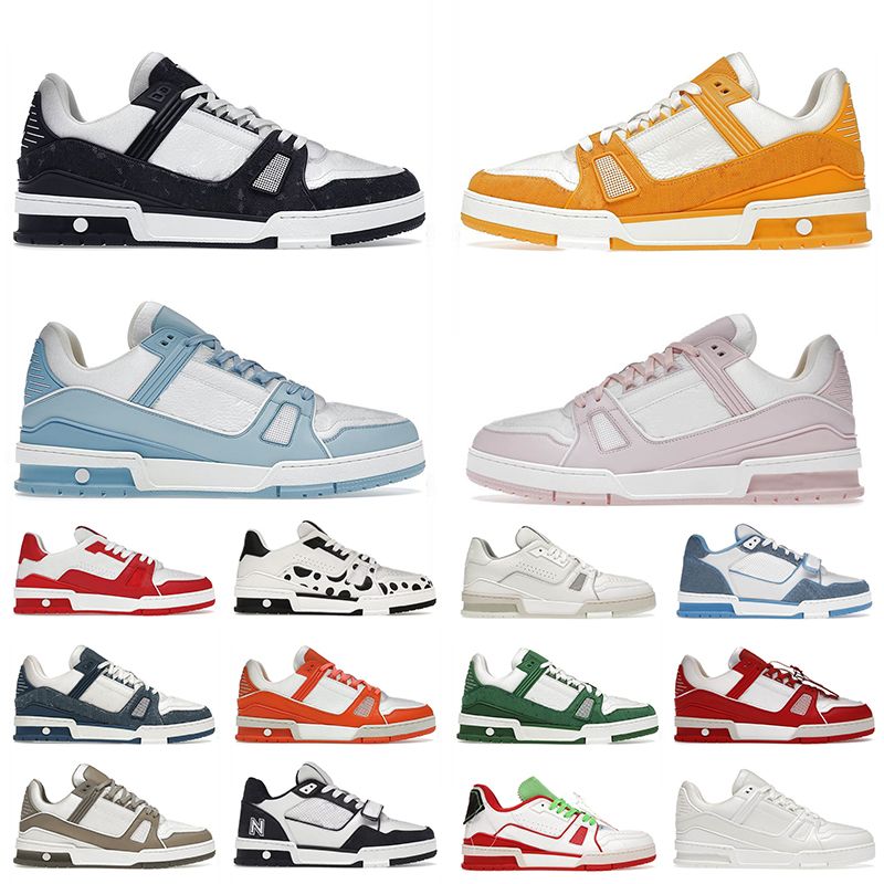Luxury Virgil Trainer Low Casual Designer Shoes Abloh Monogram Denim Velcro  Strap Signature YK Yayoi Kusama Calfskin White Black Pink Women Mens  Platform Sneakers From Outdoors_sport, $37.2 | DHgate.Com