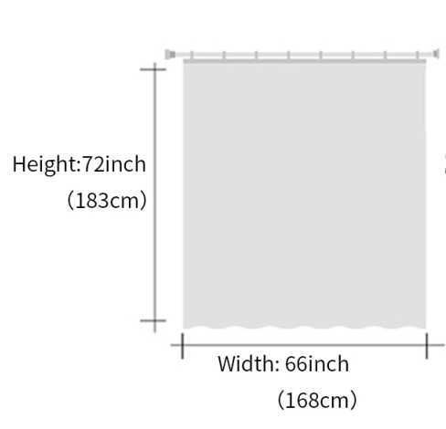 1PCシャワーカーテン17