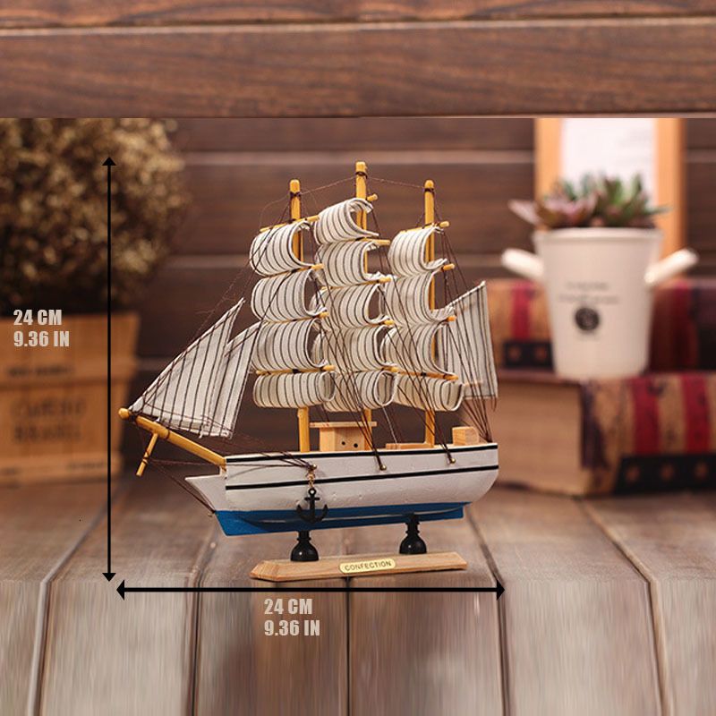 Wooden Ships Miniatur Marine Wood Boat Sailing Ship Nautical Decor Home Crafts 90367
