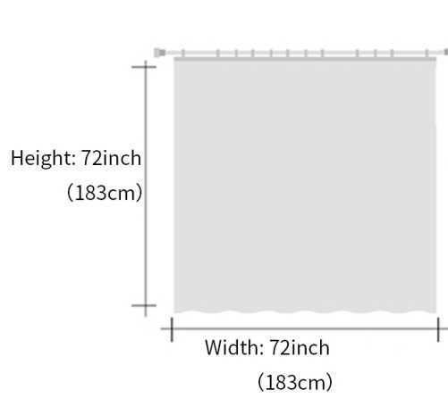 1PCシャワーカーテン