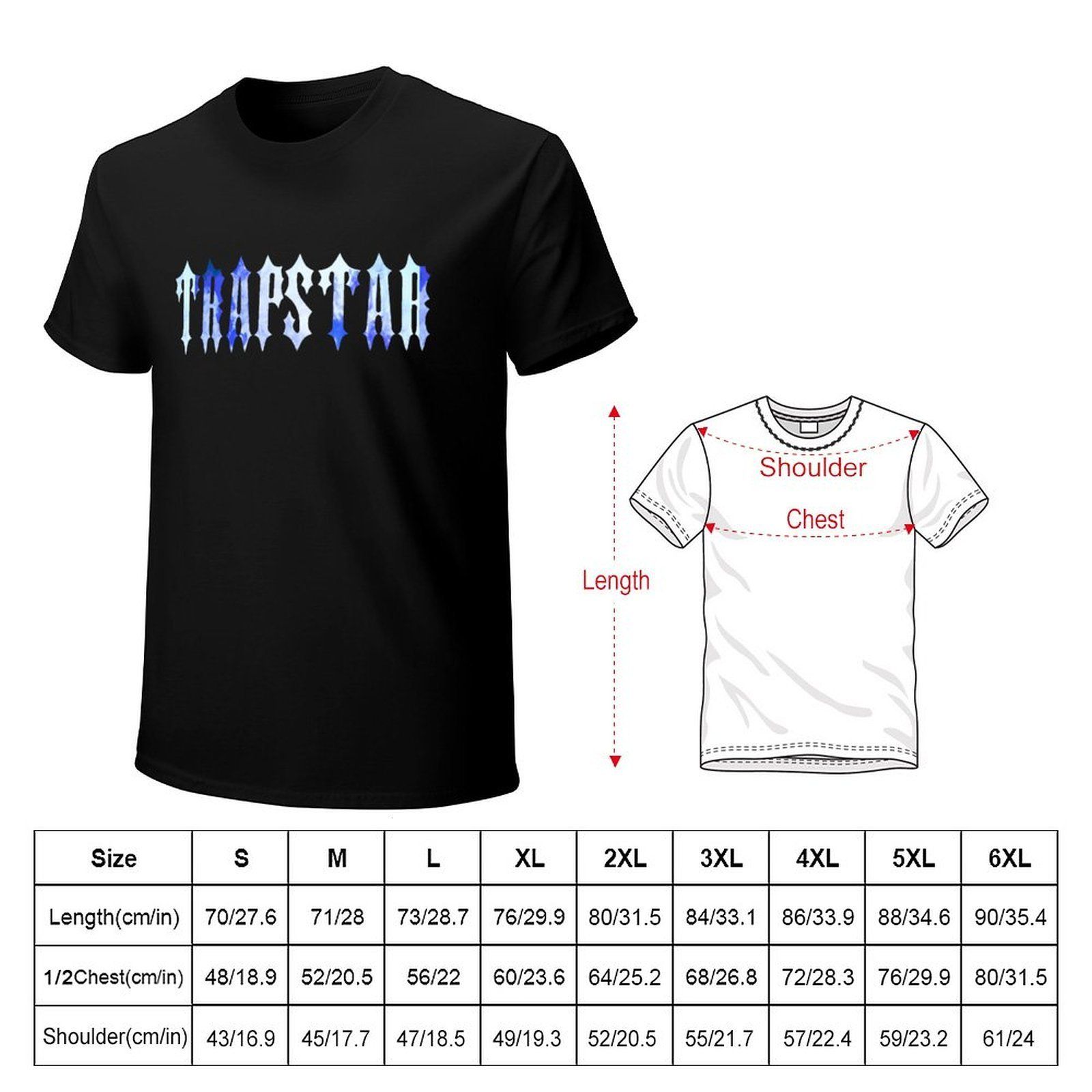 New Shirt Trapstar London Logo Men's Black T-Shirt USA Size S to 5XL