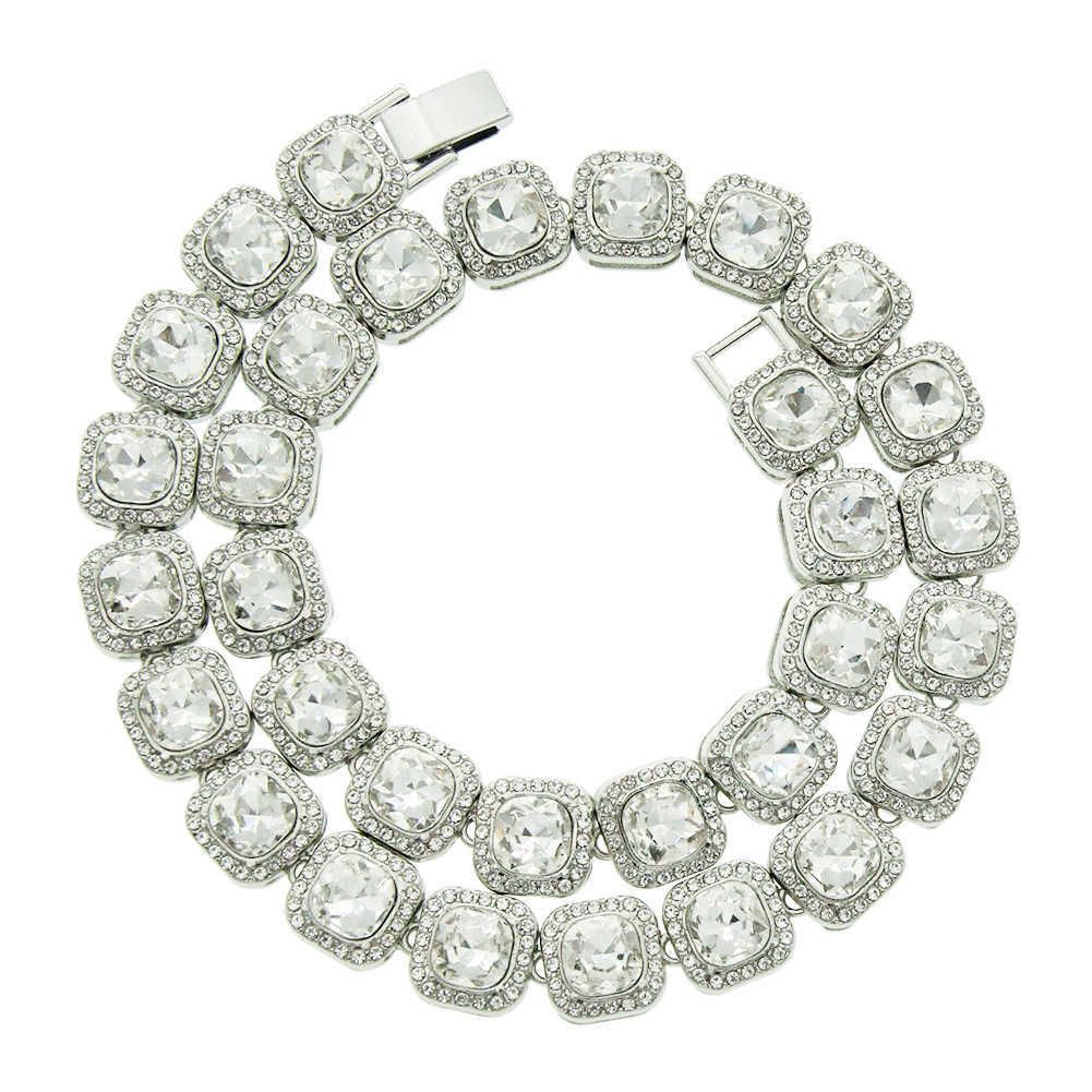 Witte k (witte diamant) ketting 20 inch