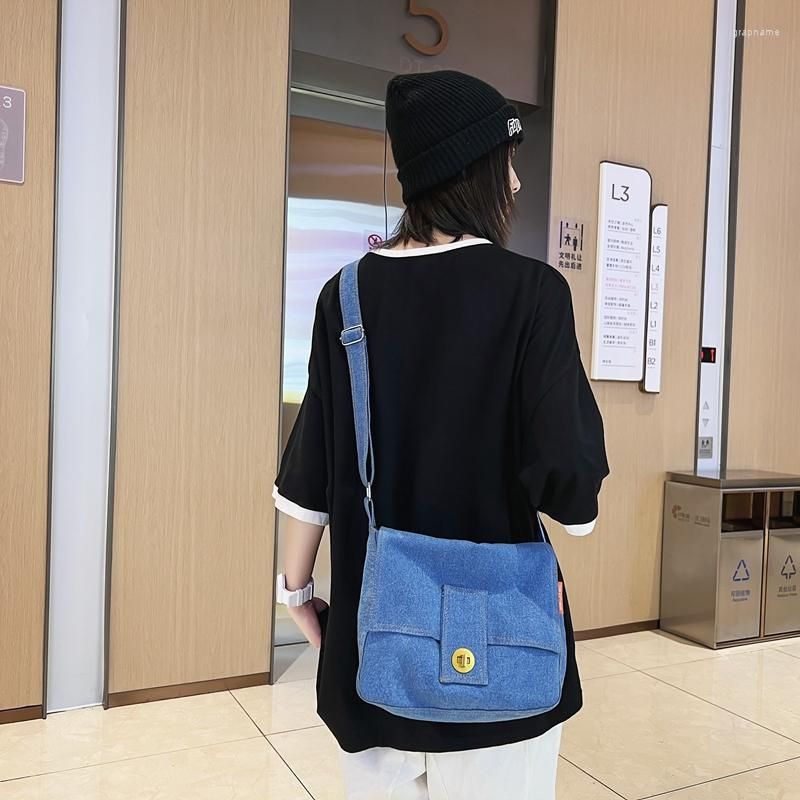 High Quality Denim Women's Bag Shoppers Eco Bag Korean Messenger