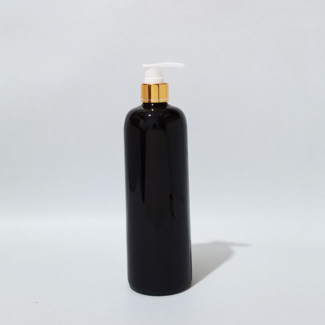 500ml black gold white plastic