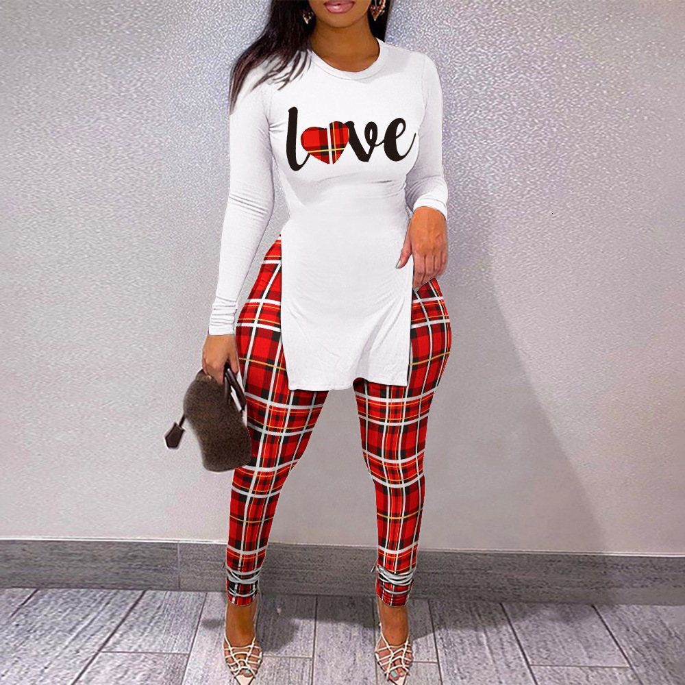 Plaid rouge long