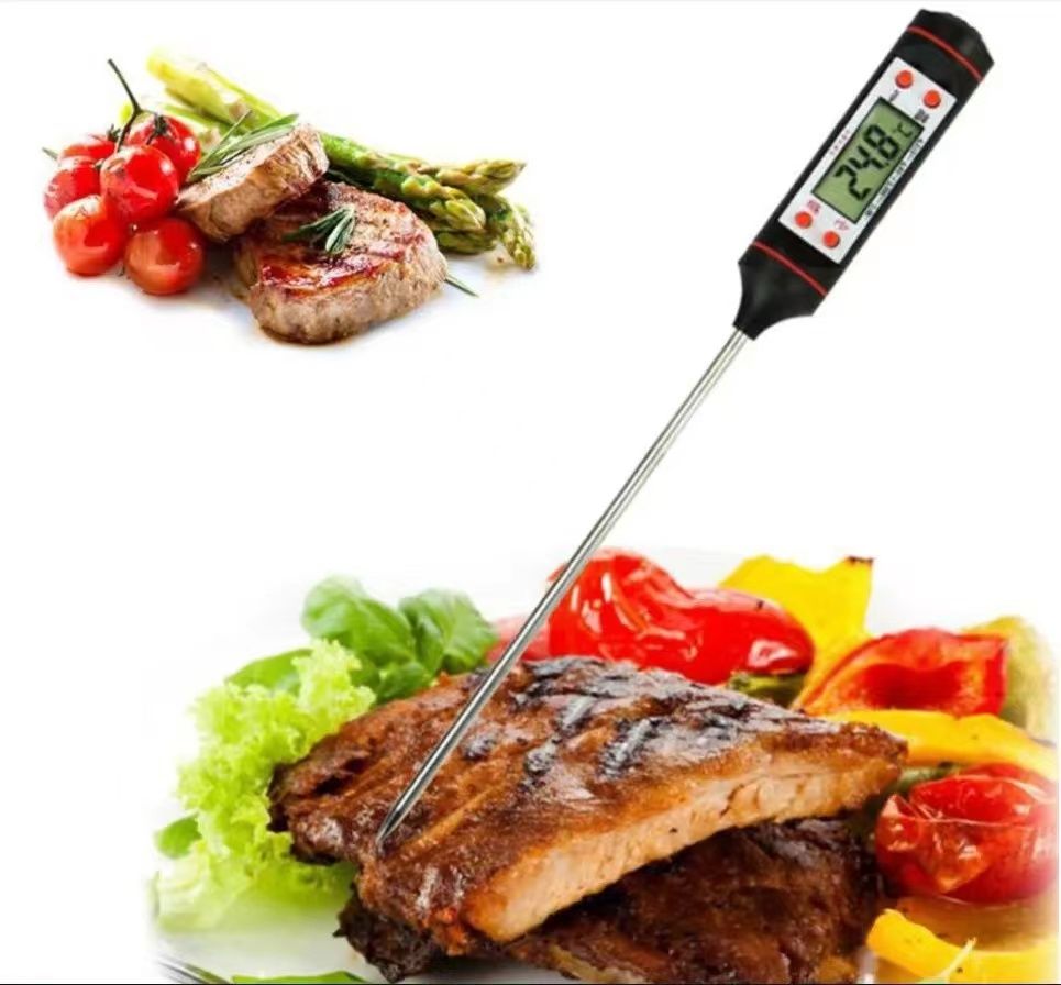 Thermomètre de cuisine numérique professionnel Barbecue Huile d'eau Cuisson  Viande Thermomètres alimentaires Outils de sonde en acier inoxydable