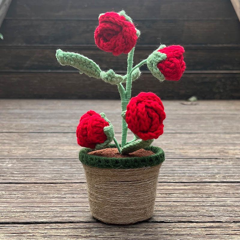 Rosso-1 pz (con vaso di fiori)