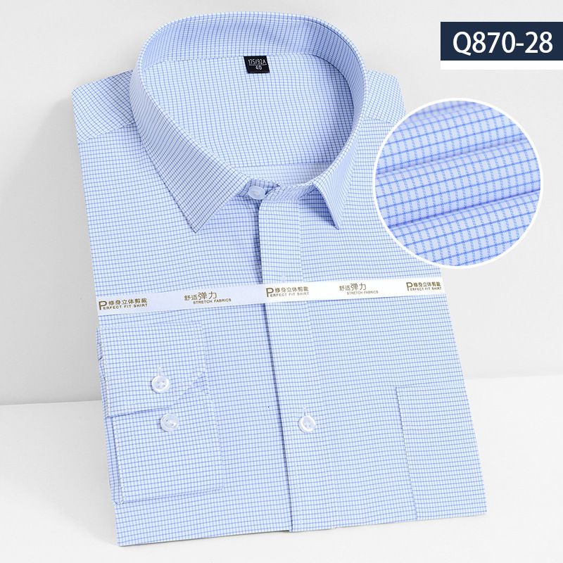 Q870-28格子縞のシャツ