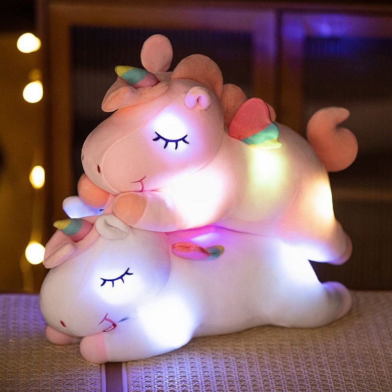 Plush Light Up Toys 25/30/40cm Luminous Creative Light Up Led Unicorn  Stuffed Animals Plush Toy Colorful Glowing Horse Pillow Christmas Gift For  Kid 230628 From Bao08, $9.6
