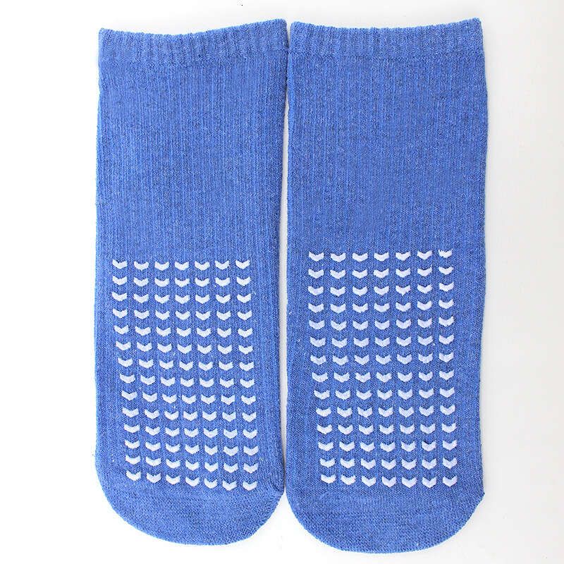 Chaussettes coton collé bleu clair [simple