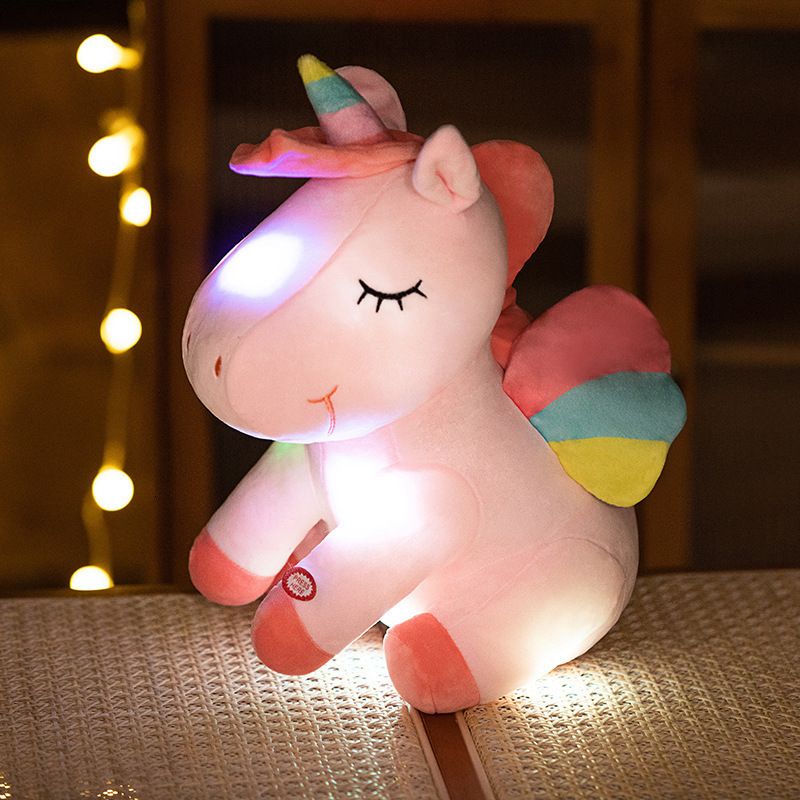 Plush Light Up Toys 25/30/40cm Luminous Creative Light Up Led Unicorn  Stuffed Animals Plush Toy Colorful Glowing Horse Pillow Christmas Gift For  Kid 230628 From Bao08, $9.6