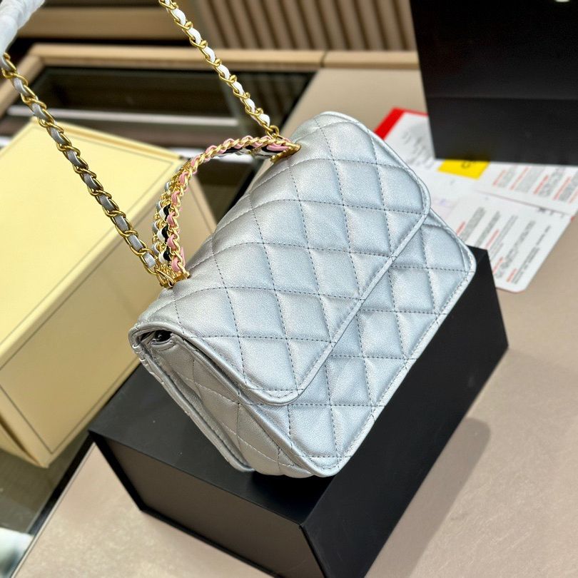 Channel Shoulder Bags CF Mini Handle Fashion Designer Handbag Lambskin  Leather Flap Clutch Crossbody Wallet Women Diamond Lattice Messenger Gold  Hardware From Gc_bag, $66.24