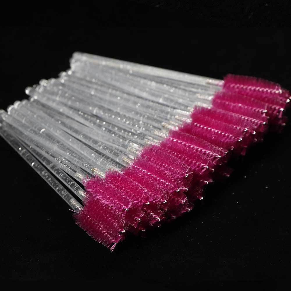 50pcs Clear Rose Red