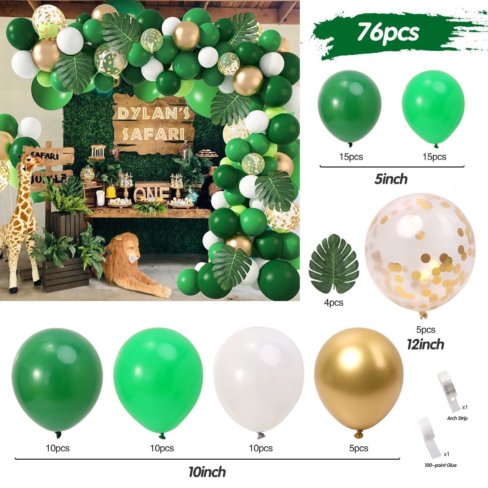 Stile 5 - Arco di ghirlanda da 76pcs -balloon