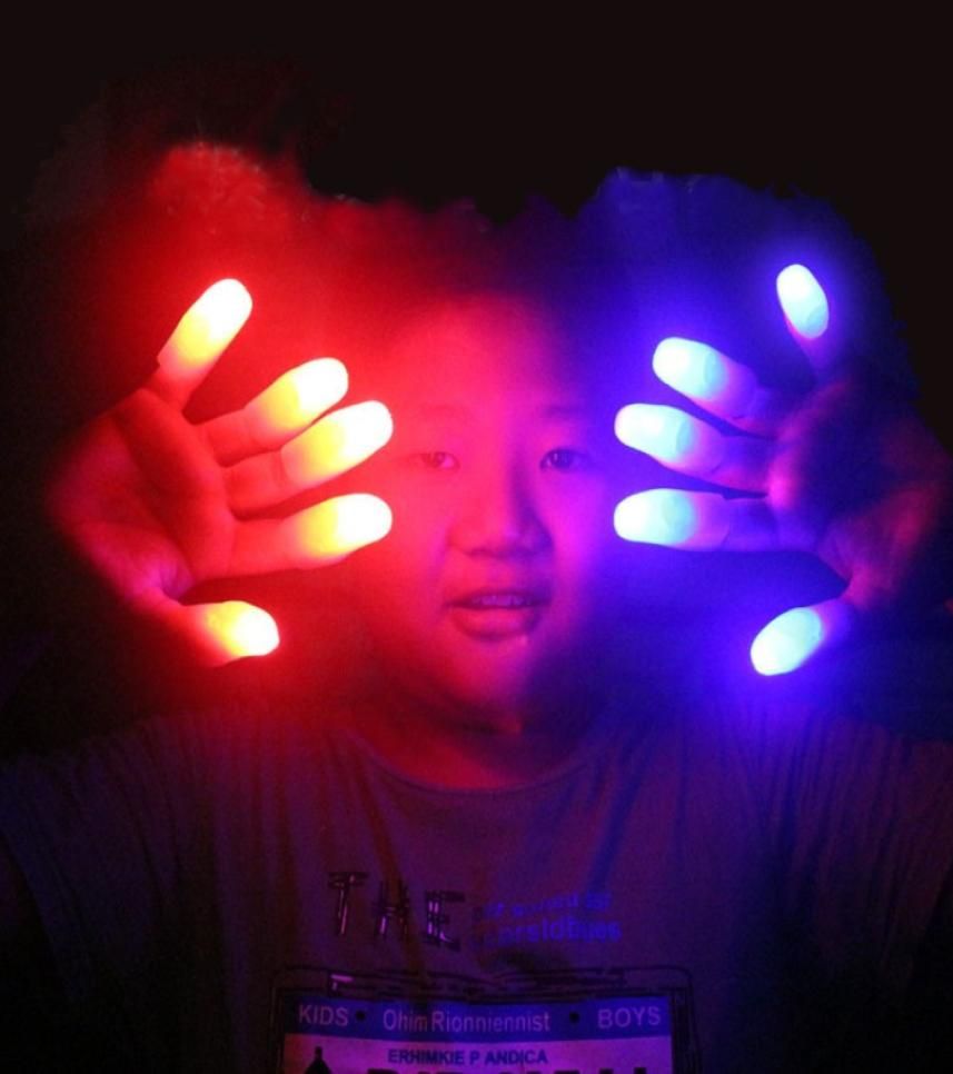 Creative Magic Luminous Toys Glow親指のヒントLED Red Light Illusion Soft Finger Magic Toys | DHgate