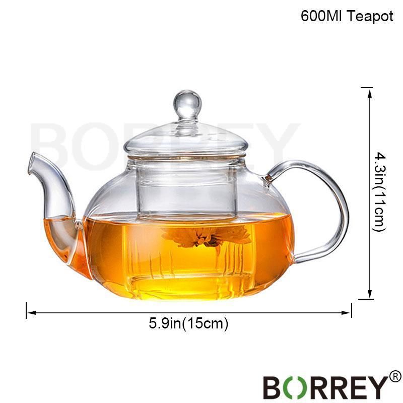 flower teapot 600ml