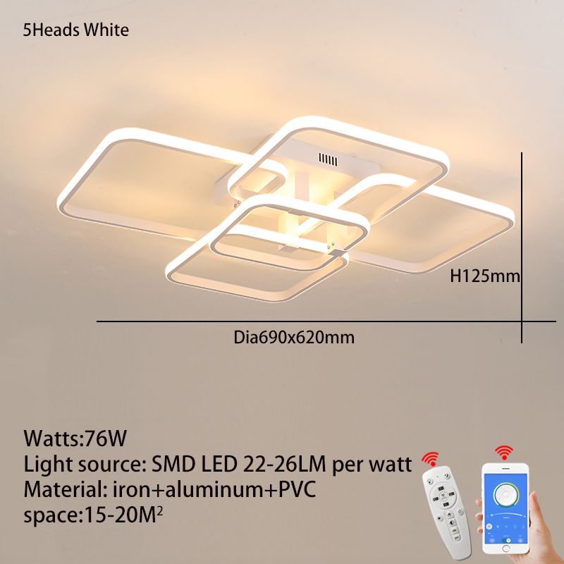 5 Heads White App Dimmable RC z aplikacją