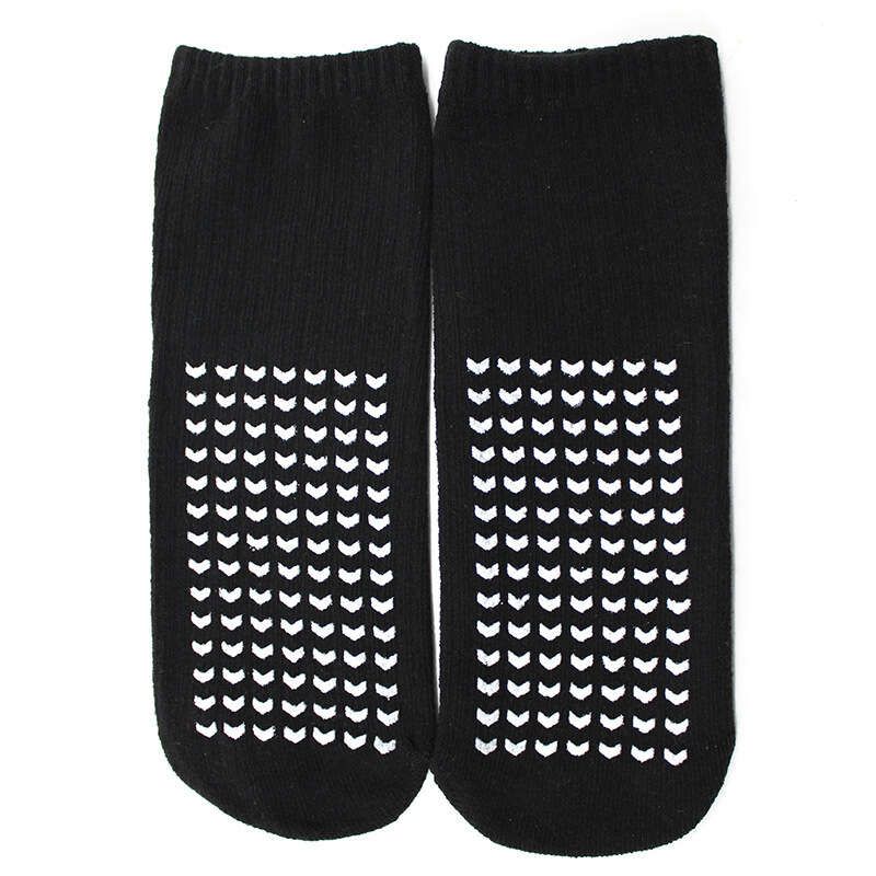 Chaussettes en coton collé noir [simple