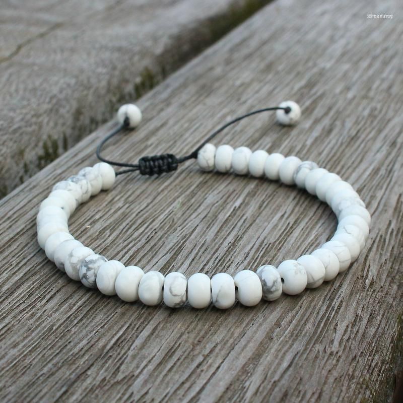 Simple Natural Fine Stone Bracelets, 6mm Stone Beads, Unisex Bracelet 