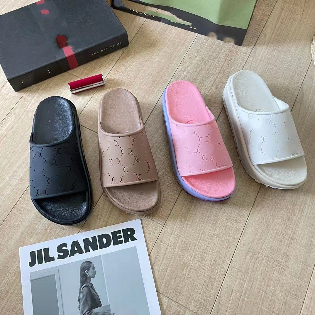 Shoes Sandals Slide Sandal Designer High Platform Slides Mens Slippers  Flipflop Summer Double Two Slider Interlocking G Rubber Flat Heel Wide  Beach Slipper 35 45 From Sneakerbuyerr, $9.02