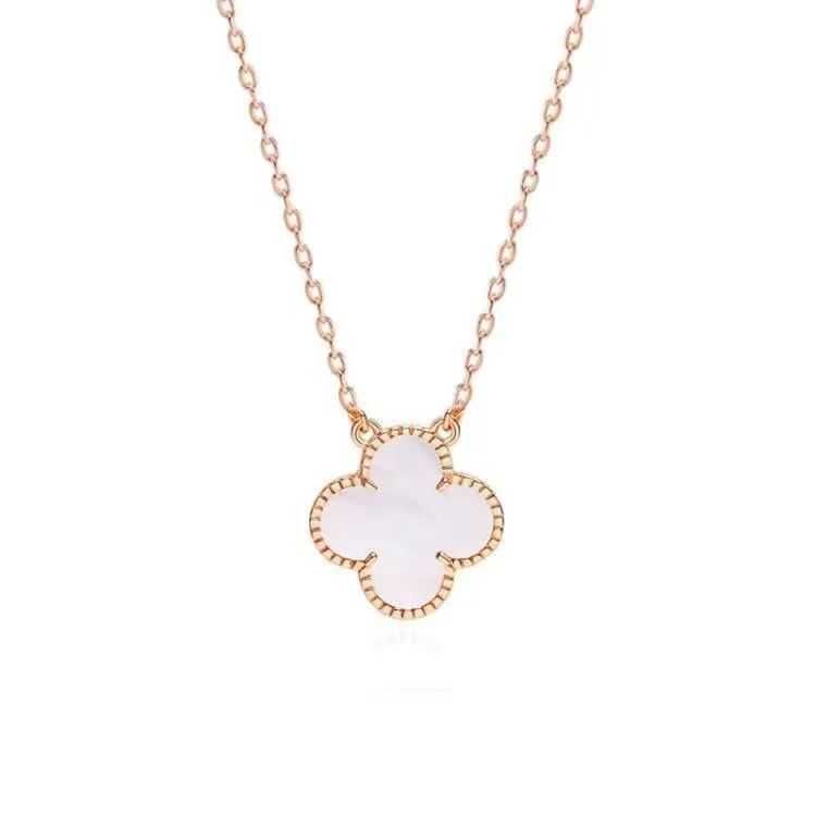 Clover White Fritillaria Necklace