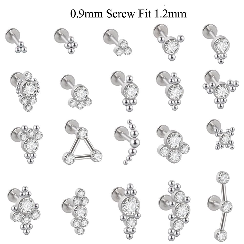 Silver Crystal Set-Steel 1,2x6 mm