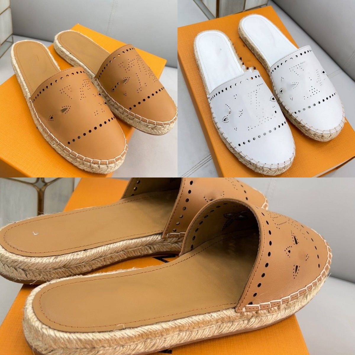 Women Starboard Flat Espadrille Slippers Brand Lu Mules Shoes Closed Toe  Half Slides Leather Mules Slip Straw Loafers Fishman Shoes Hollow Out  Platform Sandal From Sneaker_official, $55.7