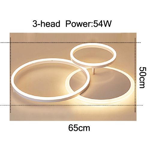 Blanc 3 lumières Luminosité dimmable voir