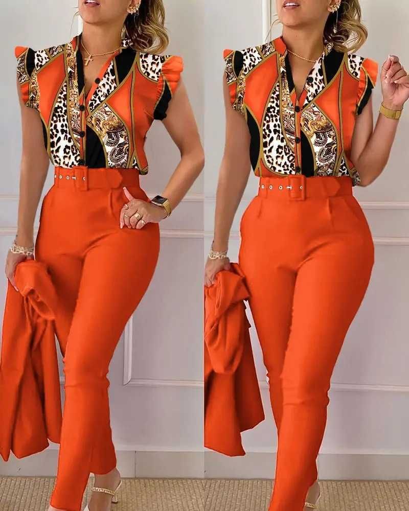 tangerine with leopard print