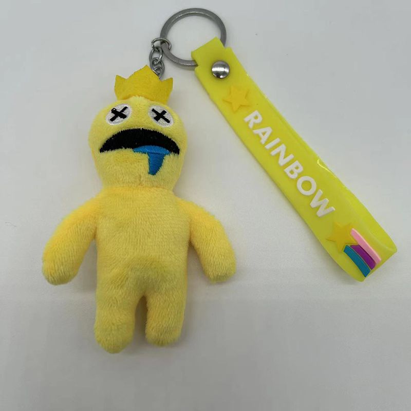 Yellow Rainbow Friends Roblox Keychain Clip Toy