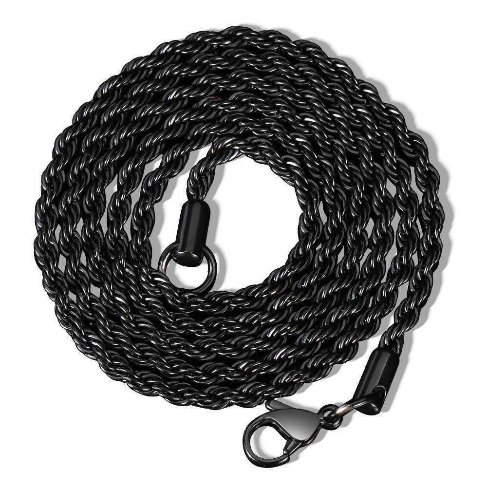 Black (width 2mm)-22 Inches (length 55