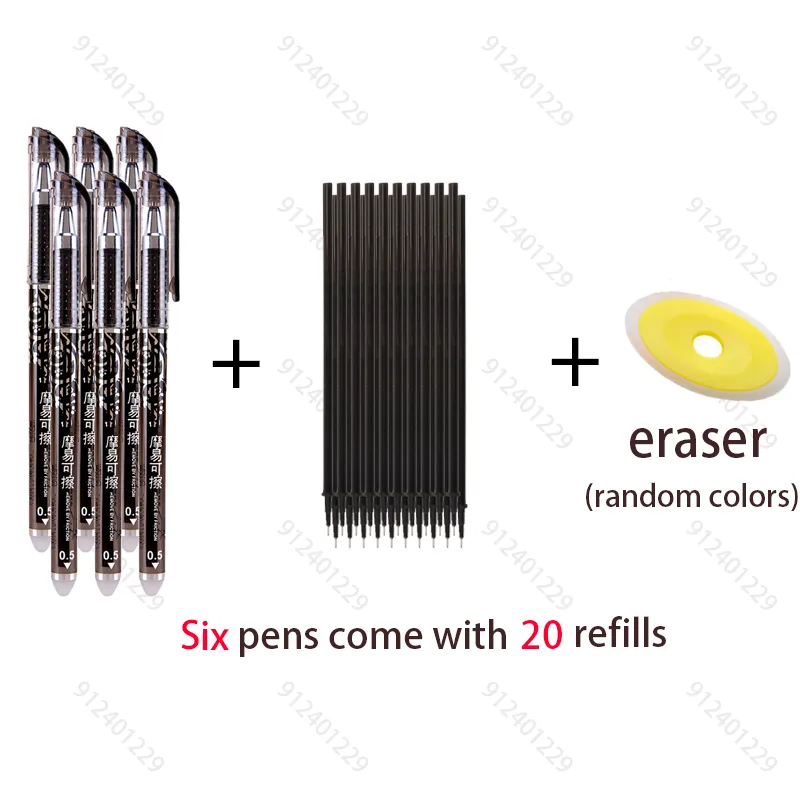 6 أقلام 20 ريفيل أسود