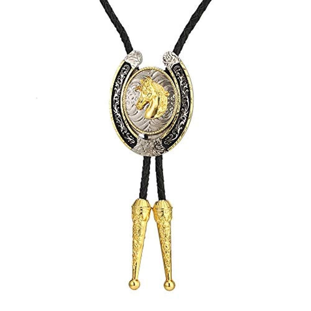 Gold Horse Bolo Tie