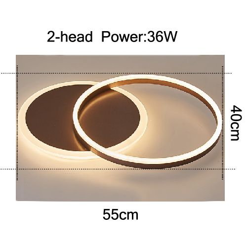 Marron 2 lumières Luminosité dimmable voir