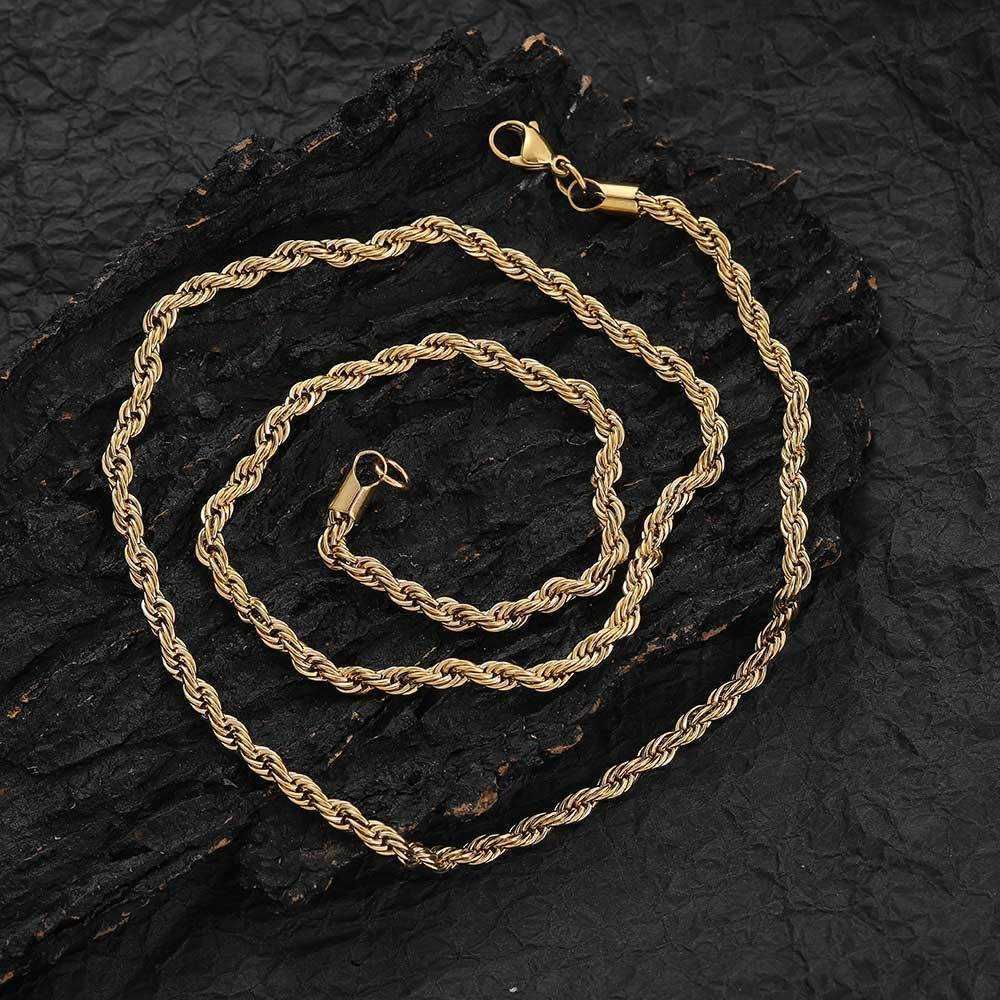 3mm Gold-Rope Chain-16inches