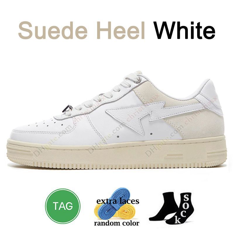 A33 Suede Heel White