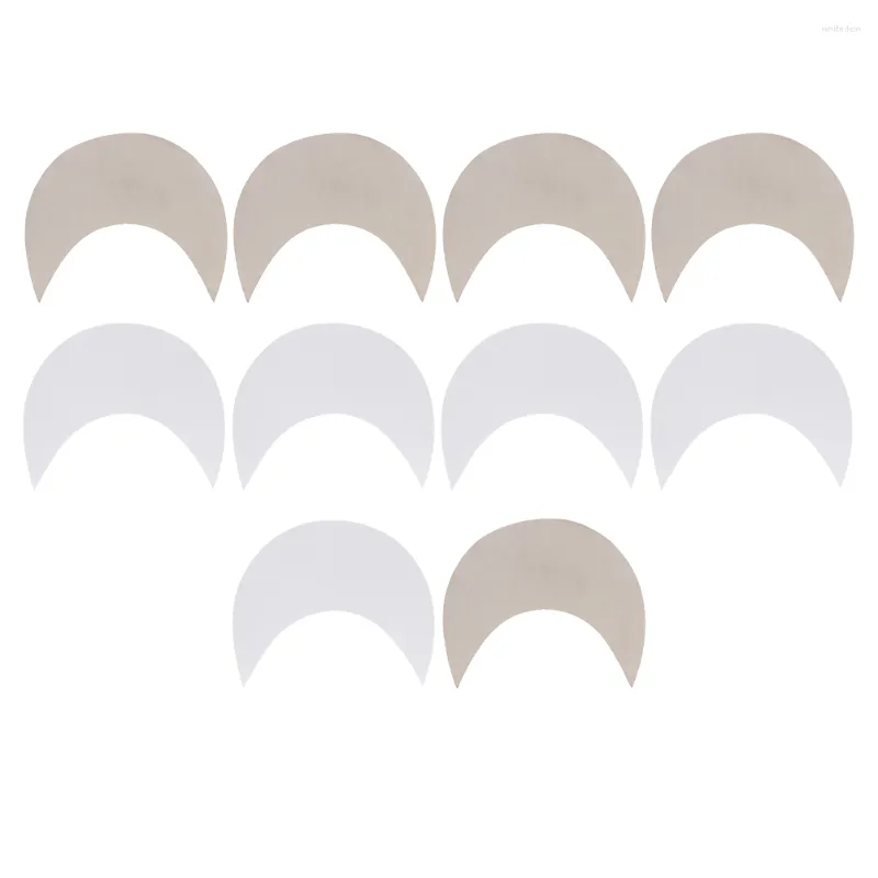10-Pack Foam Beige Baseball Cap with Peaked Visor Core and Snapback Panel - Replacement Brim for Hard Hats and Liners