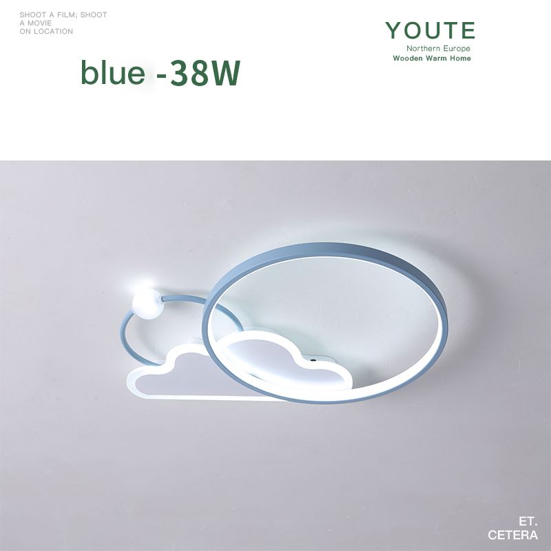 Sıcak ışık-3000K D40x6cm Mavi Renk
