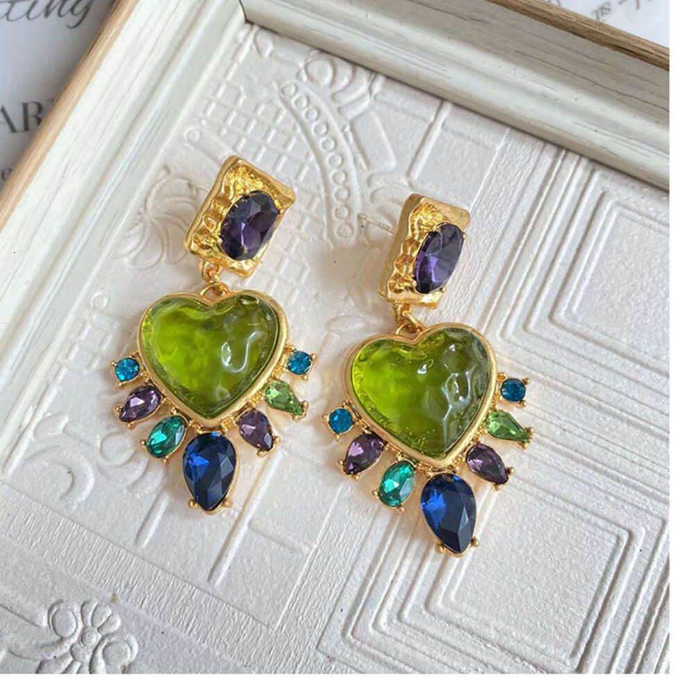 B273 Boucles d'oreilles Vert Fruit