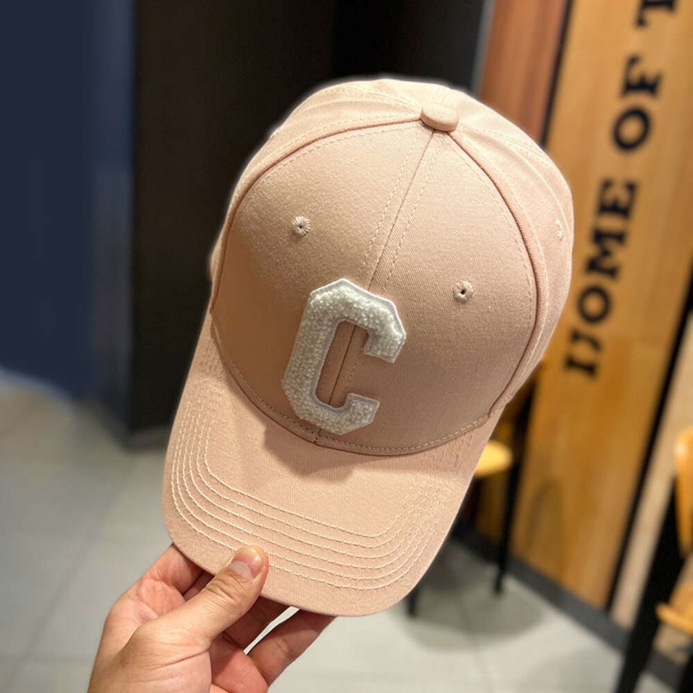 pink large c-letter baseball hat