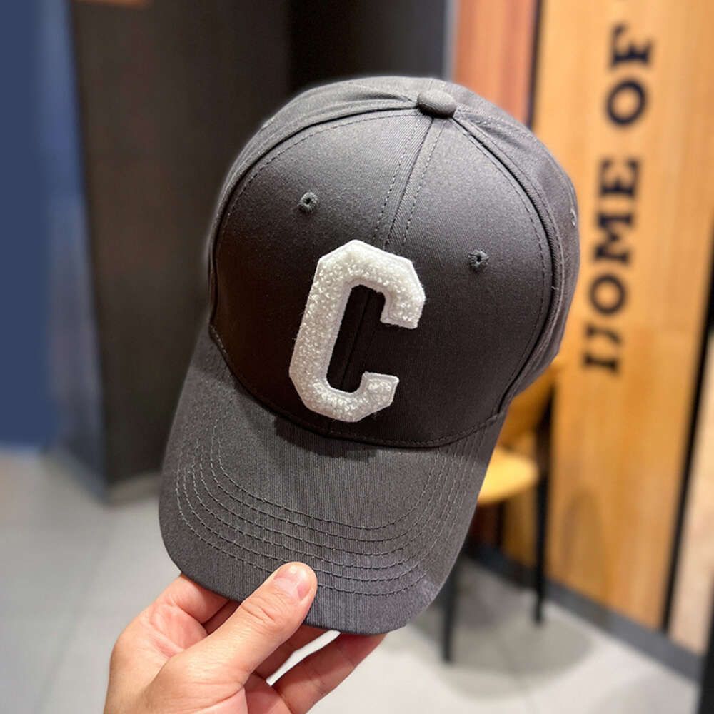 grey/white large c-letter baseball hat