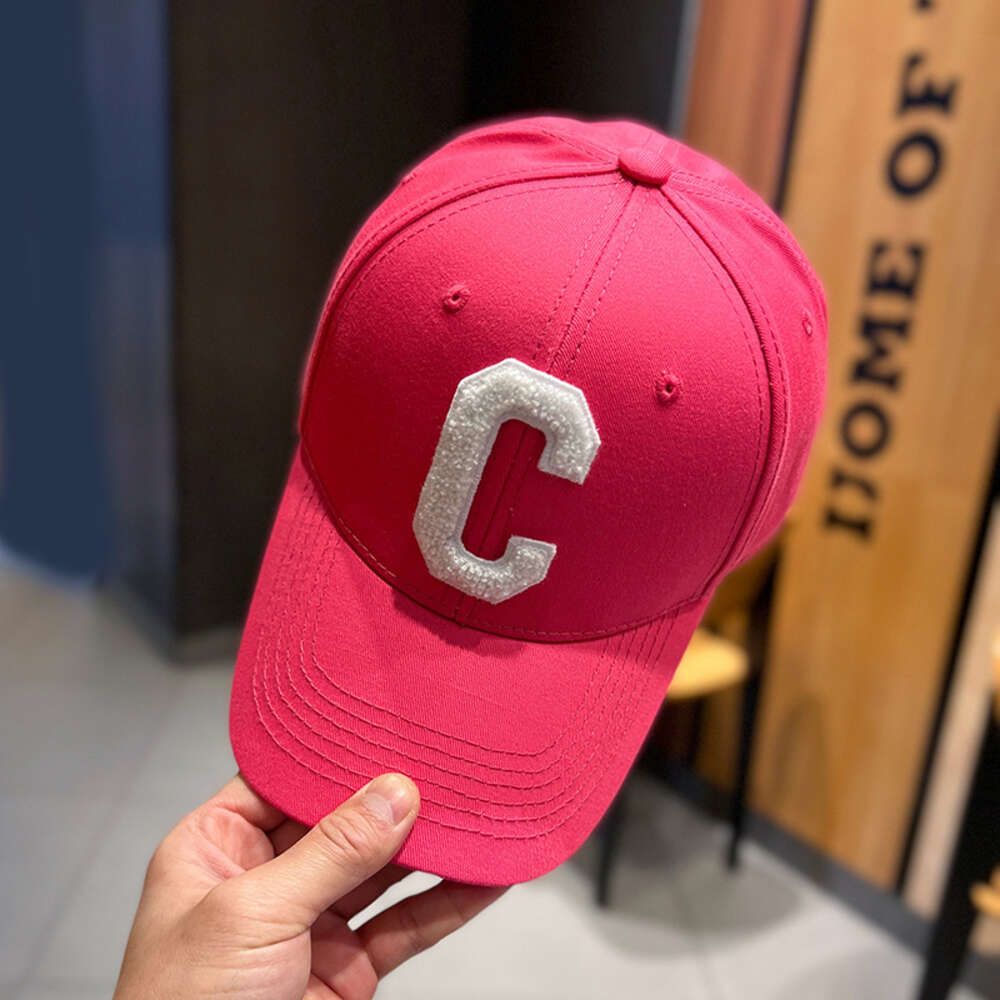 rose red/white large c-letter baseball