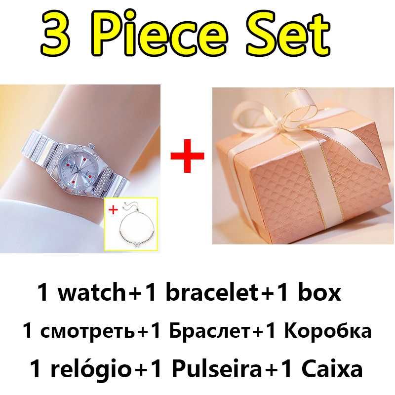 3 pc's zilver wit